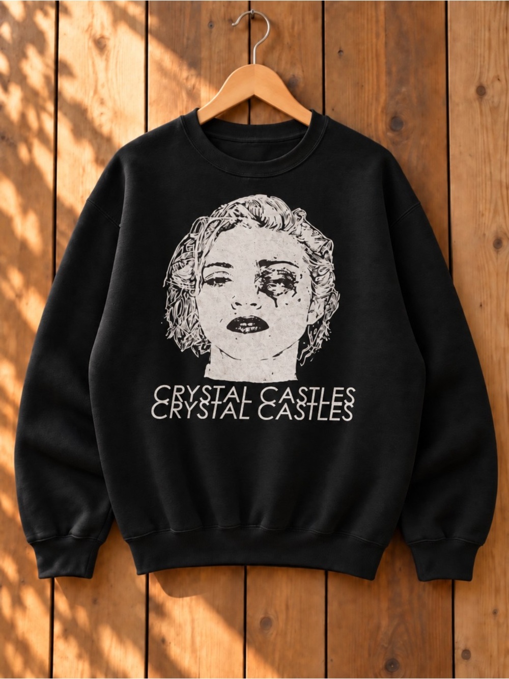 Crystal Castles Graphic Sweatshirt Black Unisex